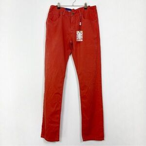 NWT 7 Downie St. Men's‎ Red Chelsea Pants W33 L34 Mid-Rise Straight